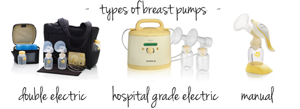 types of breast pumps